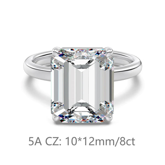 925 Silver 5A CZ Bridal Engagement Ring DY121379 product image 8