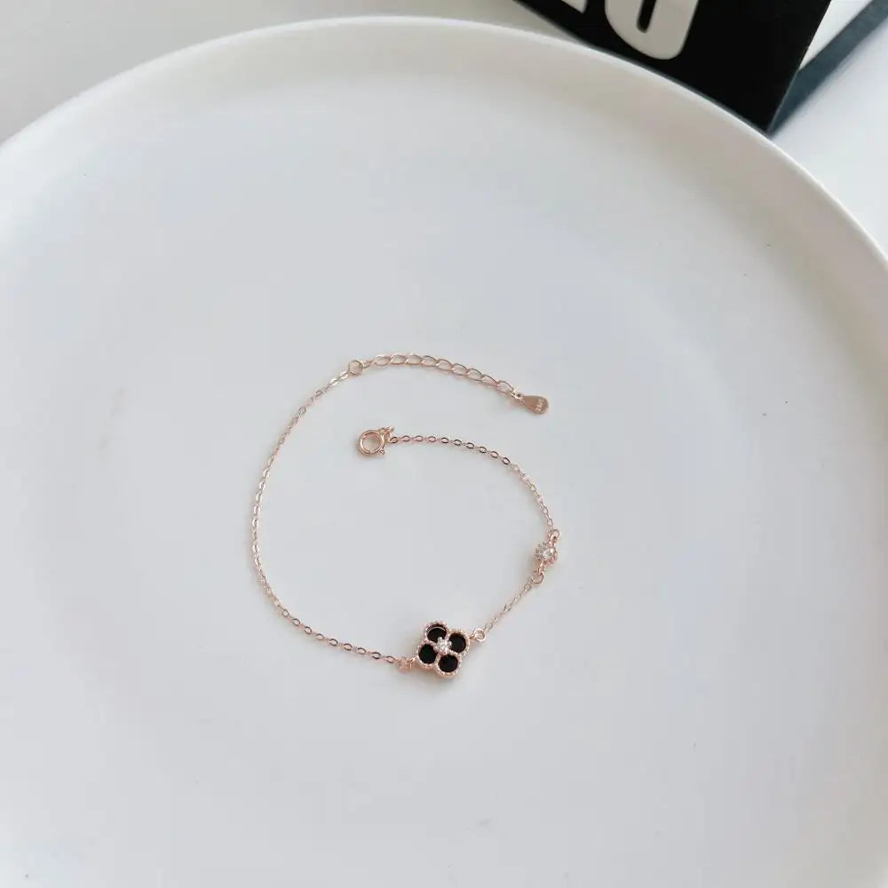 925 Sterling Silver Clover Charm Bracelet product image 4