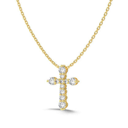 Classic Design Fine Jewelry 925 Sterling Silver Christ Catholic Religious 5A Cubic Zirconia Cross Pendant Necklaces