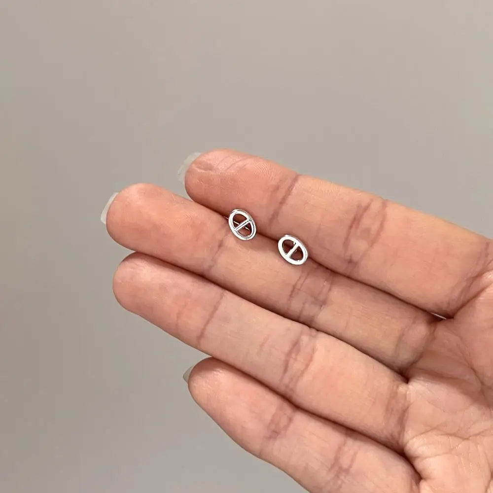 KAKODIY New Pig Nose Stud Earrings Fashion £925 Simple Stud Earrings Accessories Earrings - product image 5