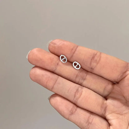 KAKODIY New Pig Nose Stud Earrings Fashion £925 Simple Stud Earrings Accessories Earrings - product image 5