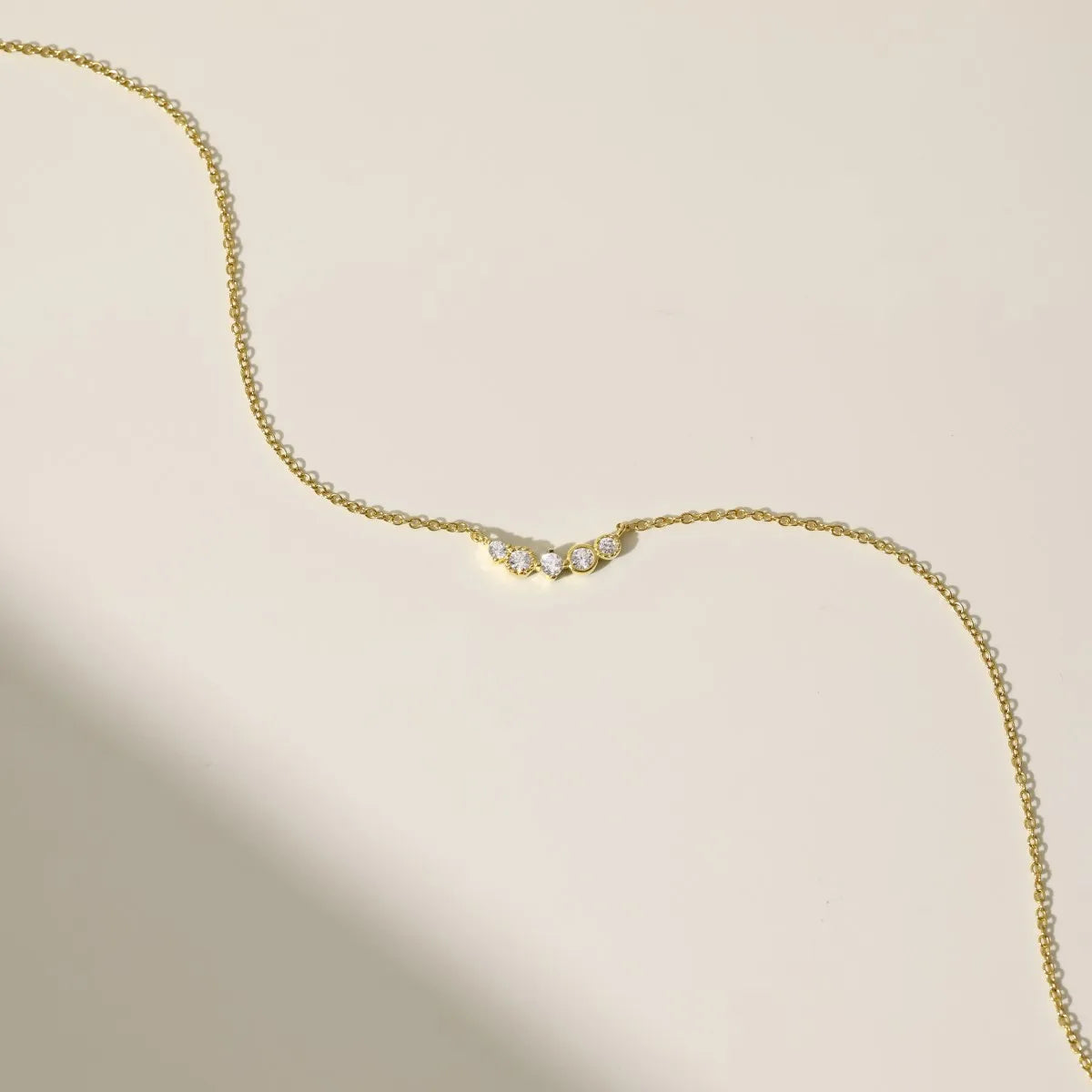 Hot Selling 18K Gold Plated S925 Sterling Silver Necklace Cz Cubic Zircon Star Round Irregularity Charm Necklaces Jewelry