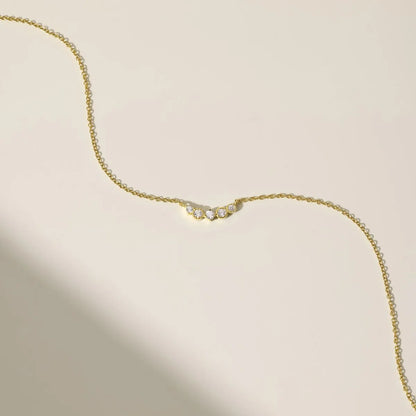 Hot Selling 18K Gold Plated S925 Sterling Silver Necklace Cz Cubic Zircon Star Round Irregularity Charm Necklaces Jewelry