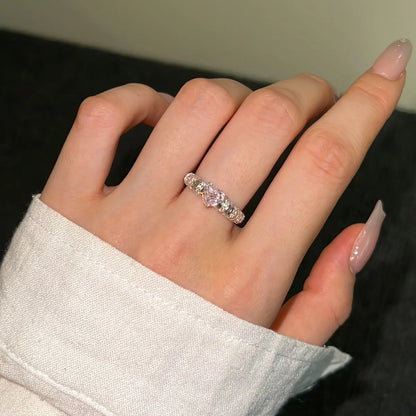 925 Sterling Silver Heart CZ Statement Ring product image 4