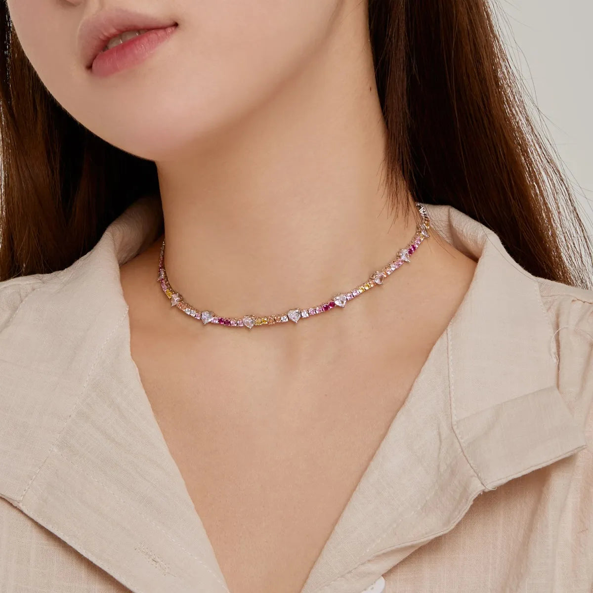 925 Sterling Silver Bow CZ Statement Necklace product image 3