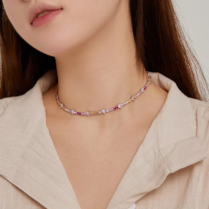 925 Sterling Silver Bow CZ Statement Necklace product image 3