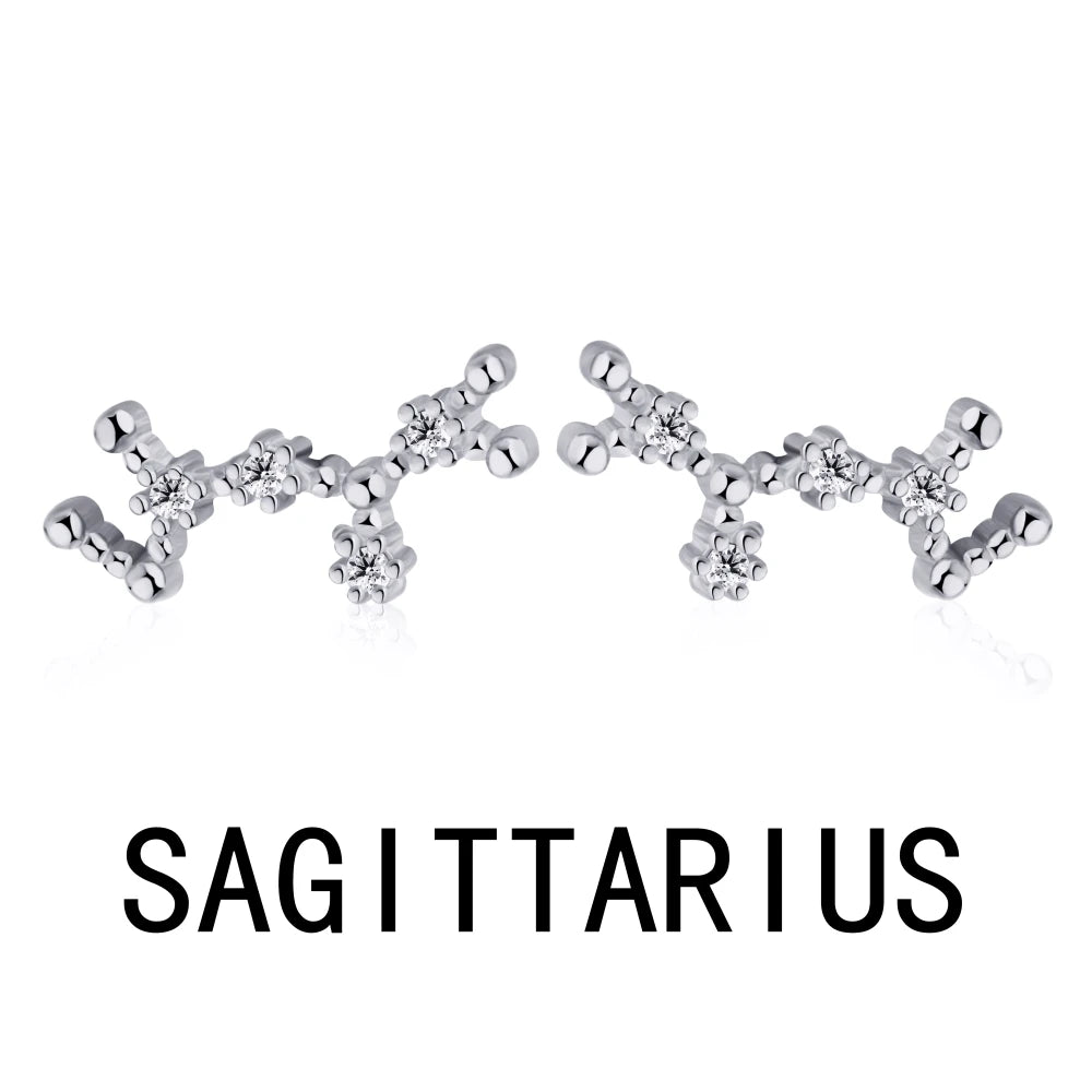 KAKODIY Sagittarius Stud Earrings 2021 Zircon 925 Sterling Silver Earrings For Women Luxury Earrings Fashion