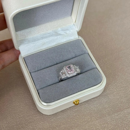 Custom Jewelry Manufacturer Rhodium Plated Sterling Silver 8A Iced Out Cut Zircon Stone Eternity Band Women Wedding Rings