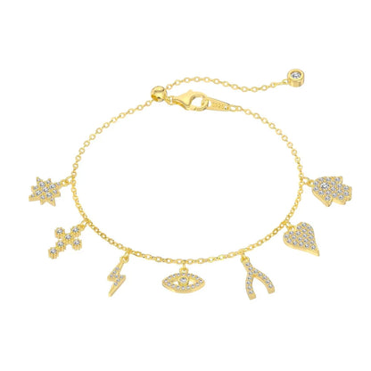 925 Sterling Silver Y Initial CZ Bracelet product image 7
