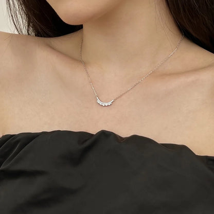 Wholesale Dainty S925 Sterling Silver Jewelry Crown Cz Cubic Zirconia Pendant Necklace 18K Gold Plated Necklaces for Women