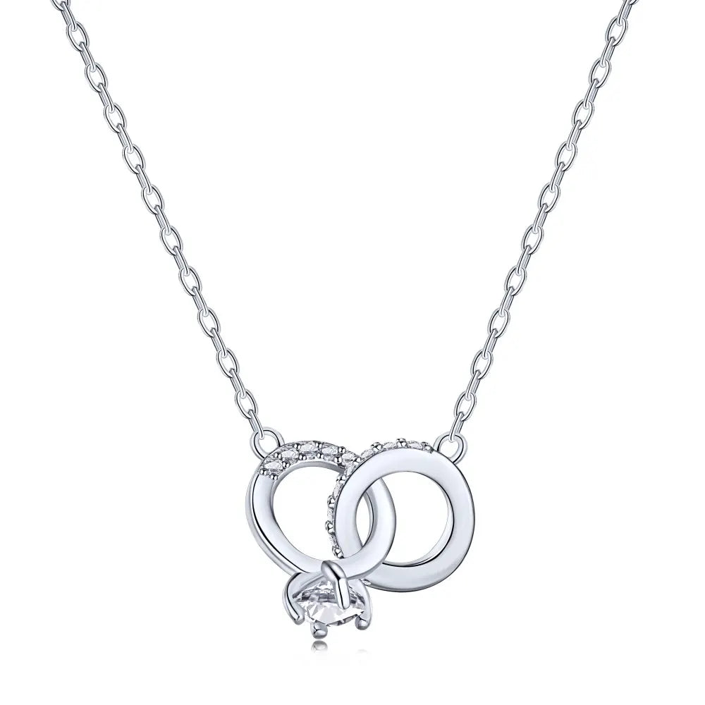 925 Sterling Silver CZ Statement Pendant Necklace by KAKODIY