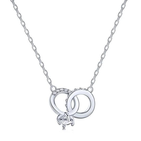 925 Sterling Silver CZ Statement Pendant Necklace by KAKODIY