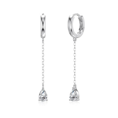 KAKODIY Hypoallergenic 925 Sterling Silver Pendant 5A CZ Zircon Ring Earrings Women Teen Girl Simple Tassel Earrings High Jewelry