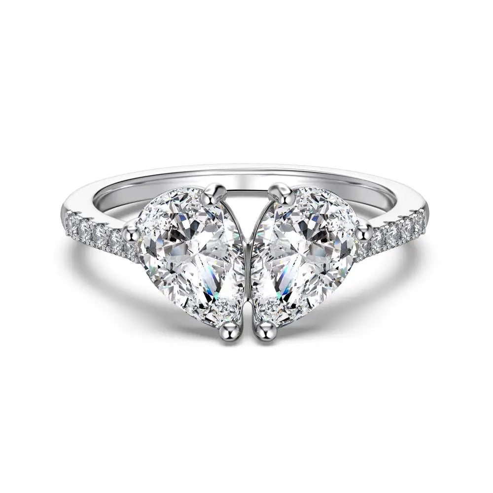 925 Silver CZ Bridal Engagement Ring DY121264 product image 7