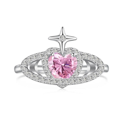 925 Sterling Silver Heart CZ Ring product image 7
