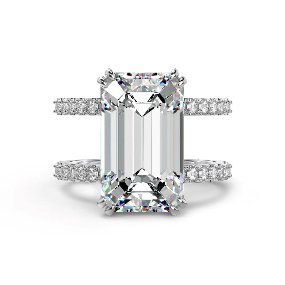 925 Silver CZ Bridal Engagement Ring DY120957 product image 8