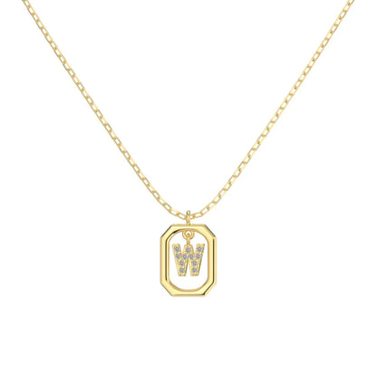 925 Silver 5A CZ Initial Necklace DY191351 product image 5
