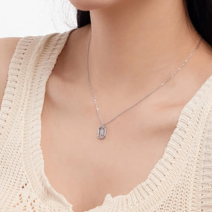 925 Silver 5A CZ Initial Necklace DY191342 product image 3