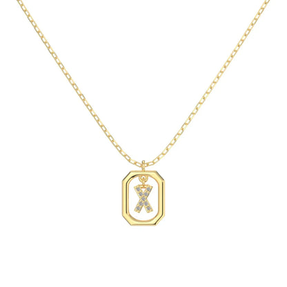 925 Silver 5A CZ Initial Necklace DY191352 product image 6