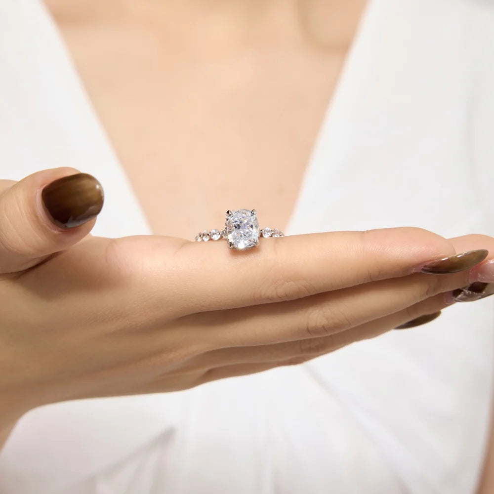 925 Sterling Silver CZ Bridal Wedding Ring product image 3
