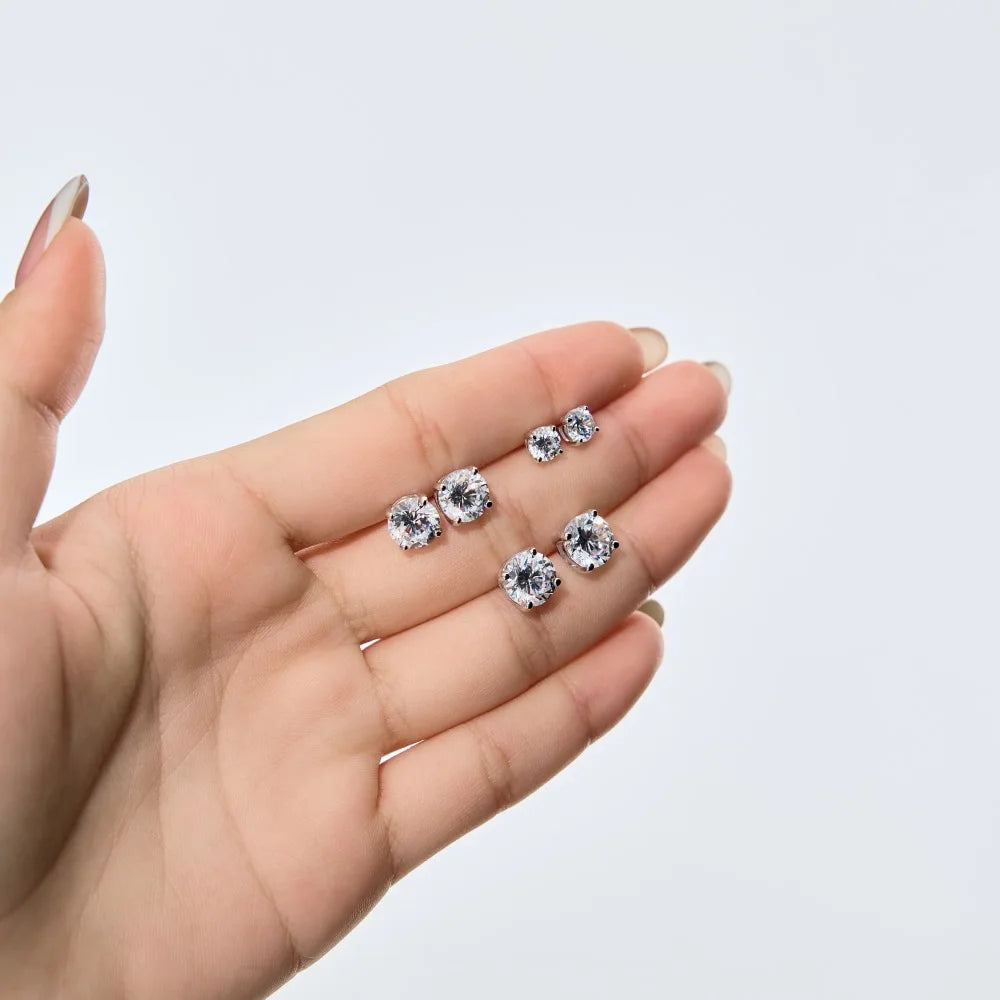 KAKODIY Jewelry Glamour Simple Design 925 Sterling Silver Dragon Round 5A Cubic Zirconia Stud Earrings Boutique Fashion Women's Accessories - product image 2