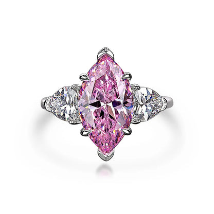 925 Silver CZ Bridal Engagement Ring DY120161 product image 8