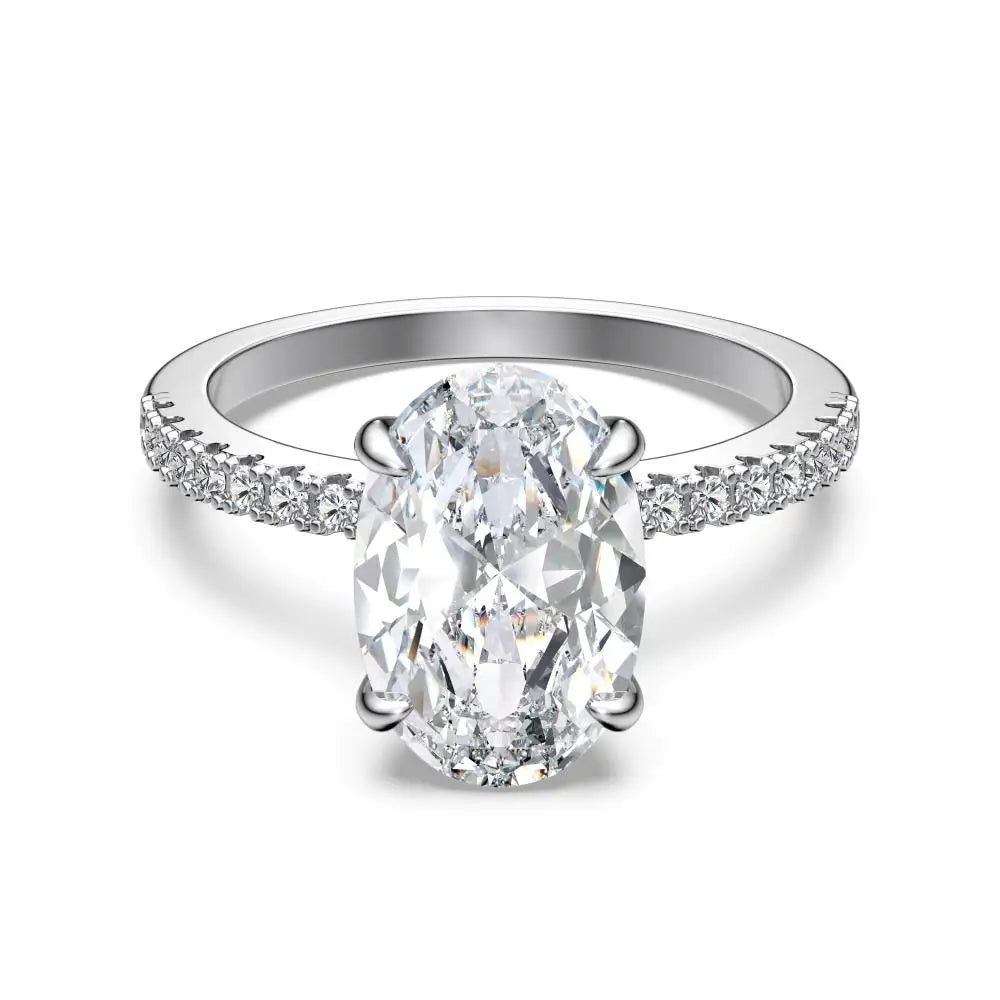 925 Silver 5A CZ Bridal Engagement Ring DY121424 by KAKODIY