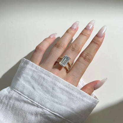 925 Silver CZ Bridal Engagement Ring DY120957 product image 3