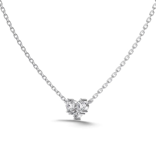 Heart Cubic Zirconia Pendant 925 Sterling Silver Necklace by KAKODIY - product view 6