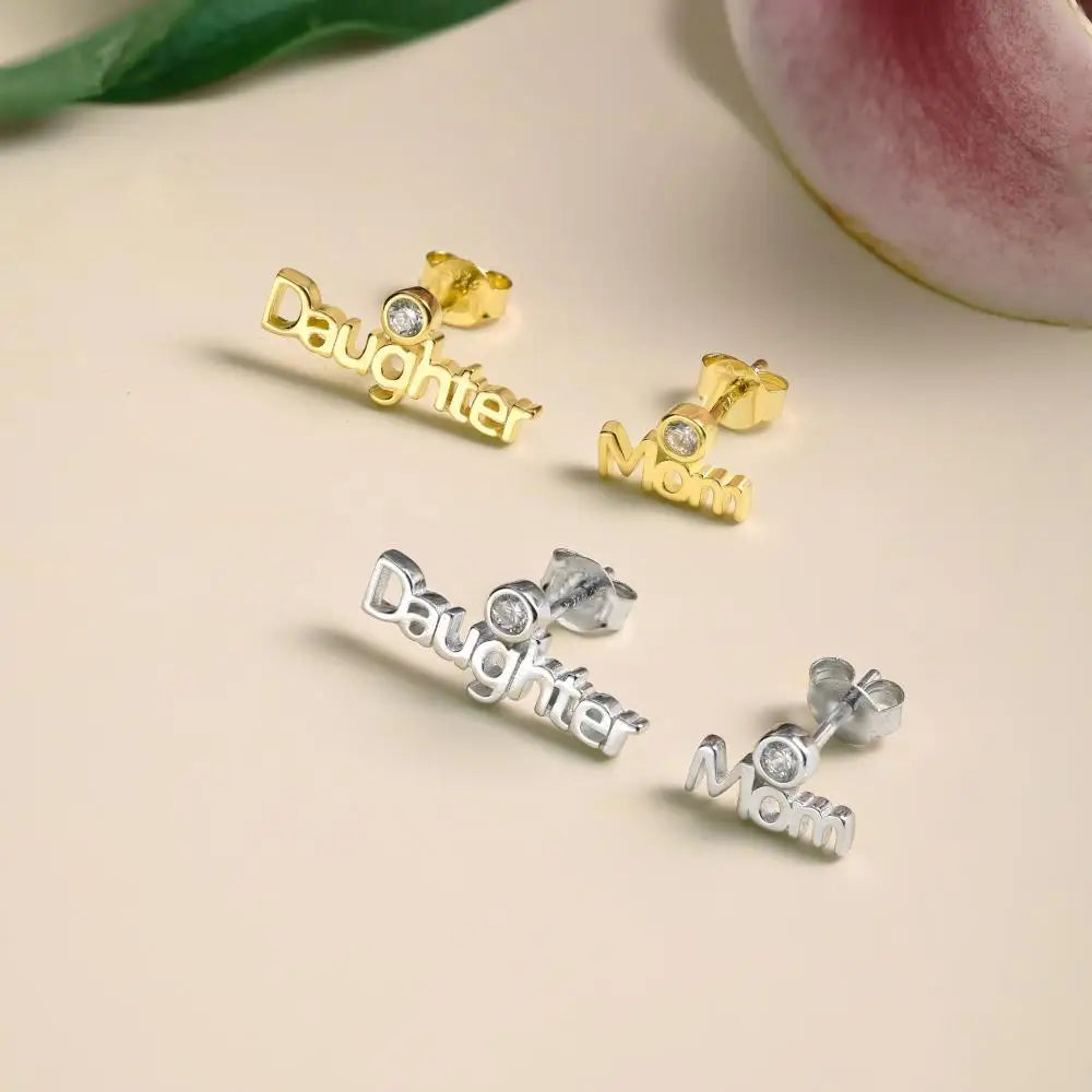 KAKODIY 925 Gorgeous Sterling Silver Stud Earrings with Zirconia Mother's Day Gold Plated Earrings - product image 2