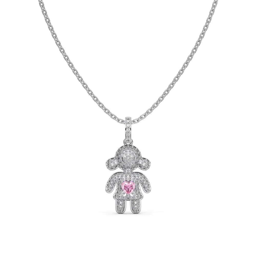 Special Design OEM ODM Jewelry Supplier S925 Silver 18K Gold Plated Dazzle 5A Zirconia Small Girls Pendant Necklaces
