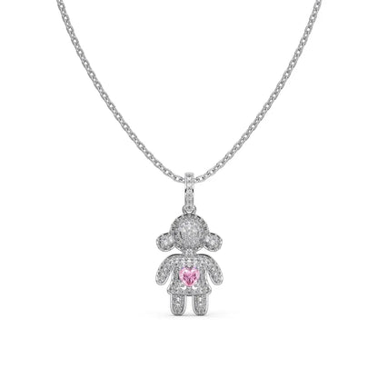 Special Design OEM ODM Jewelry Supplier S925 Silver 18K Gold Plated Dazzle 5A Zirconia Small Girls Pendant Necklaces