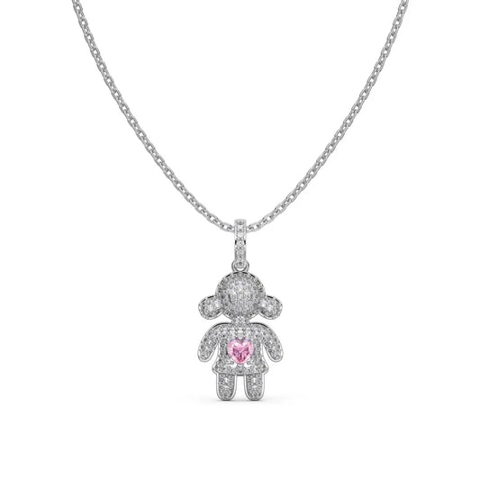 Special Design OEM ODM Jewelry Supplier S925 Silver 18K Gold Plated Dazzle 5A Zirconia Small Girls Pendant Necklaces