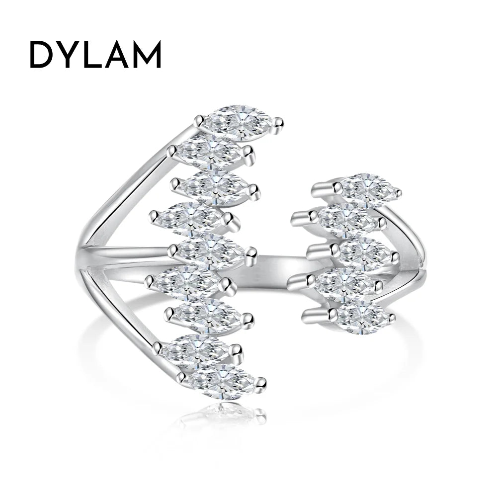 925 Silver CZ Statement Engagement Ring DY120938 product image 5