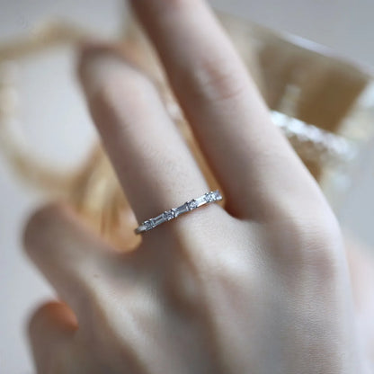 925 Sterling Silver CZ Engagement Ring DY120077 product image 4
