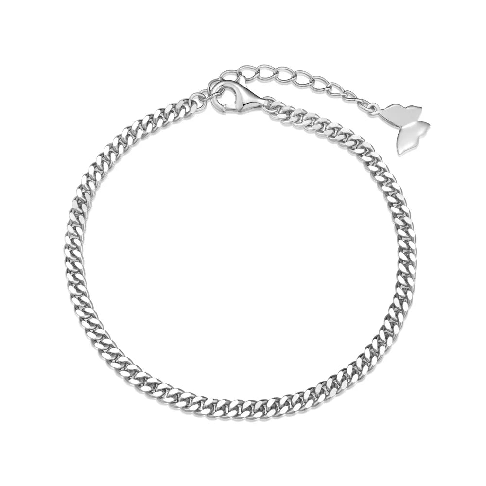 925 Silver Butterfly 5A CZ Chain Bracelet DY150564 by KAKODIY