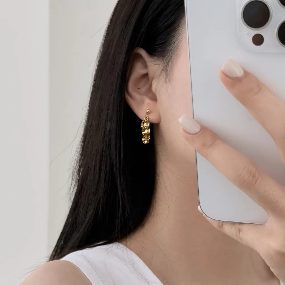KAKODIY Multilayer Disc Earrings 18K Gold Rhodium Plated Geometric Tassel Earrings 925 Sterling Silver Bohemian Jewelry - product image 3