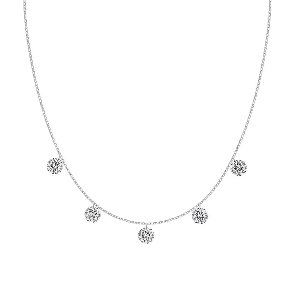 925 Sterling Silver Bridal Pendant Necklace by KAKODIY