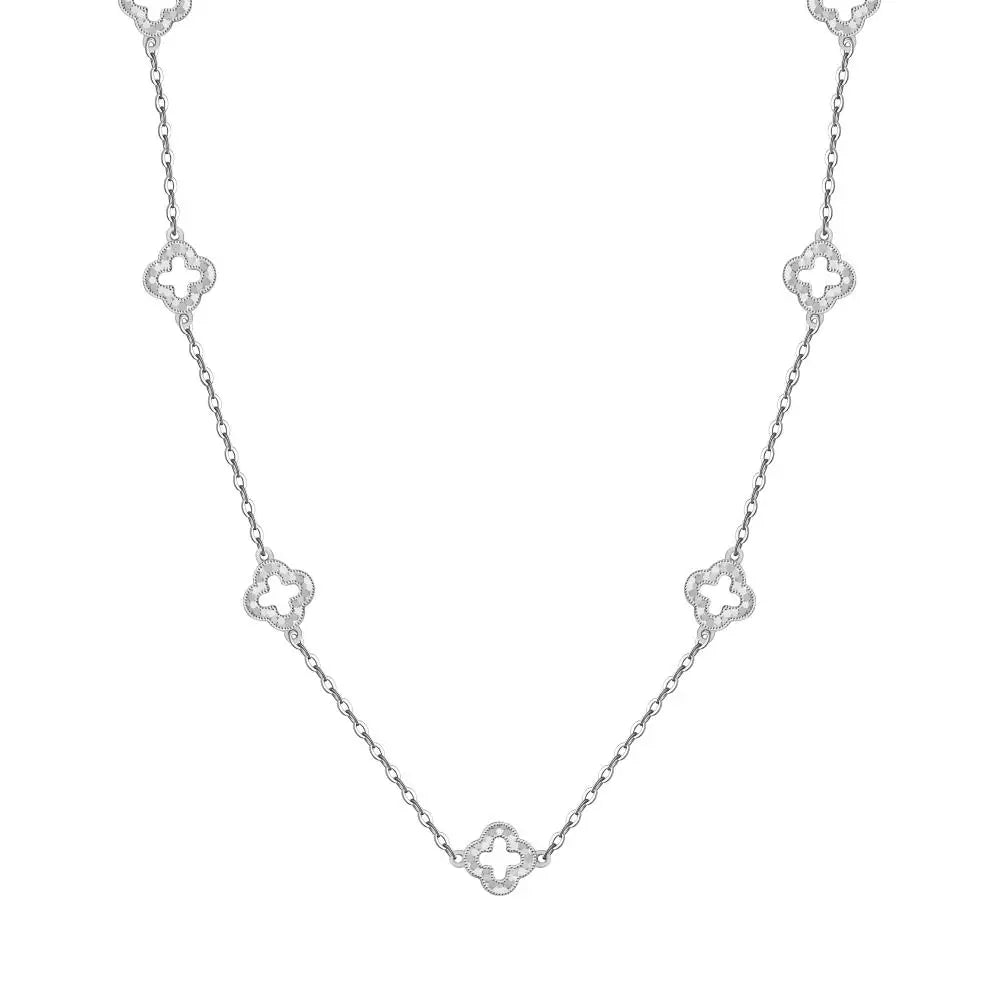 925 Sterling Silver Flower Lariat Necklace product image 8