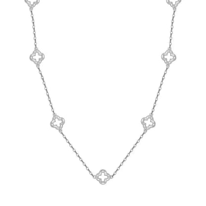 925 Sterling Silver Flower Lariat Necklace product image 8