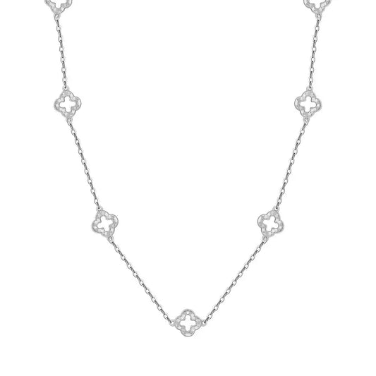 925 Sterling Silver Flower Lariat Necklace product image 8