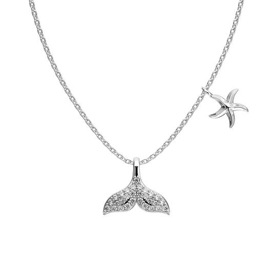 925 Silver Star CZ Pendant Necklace DY190803 by KAKODIY