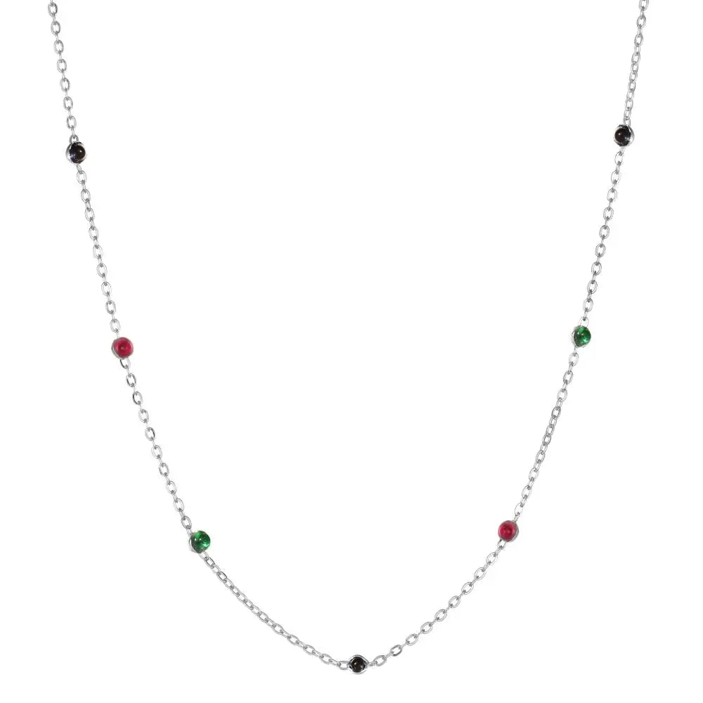 925 Silver Minimalist Chain Necklace DY191370 product image 8