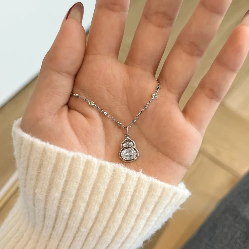 925 Silver 5A CZ Pendant Necklace DY191906 product image 3