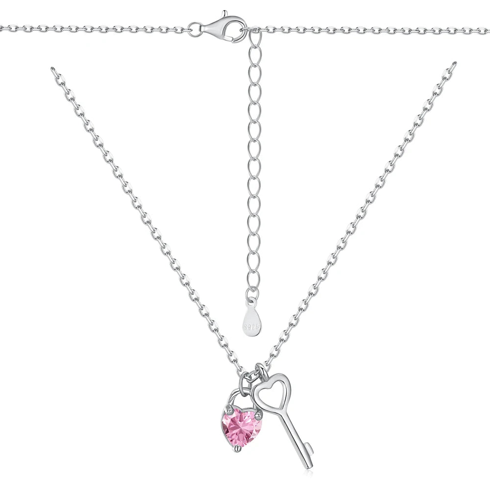 925 Silver Heart Pendant Necklace DY190507 product image 7