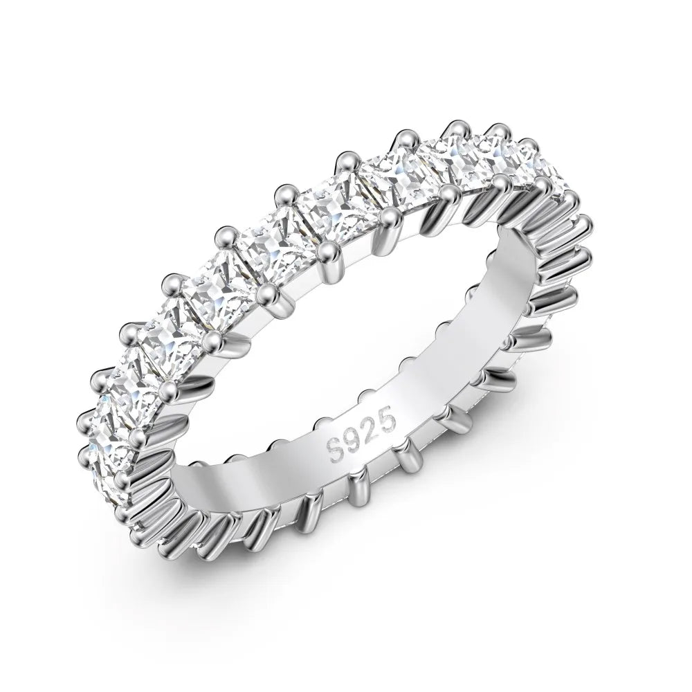 925 Silver 5A CZ Bridal Engagement Ring DY121529 product image 7