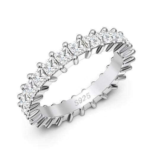 925 Silver 5A CZ Bridal Engagement Ring DY121529 product image 7