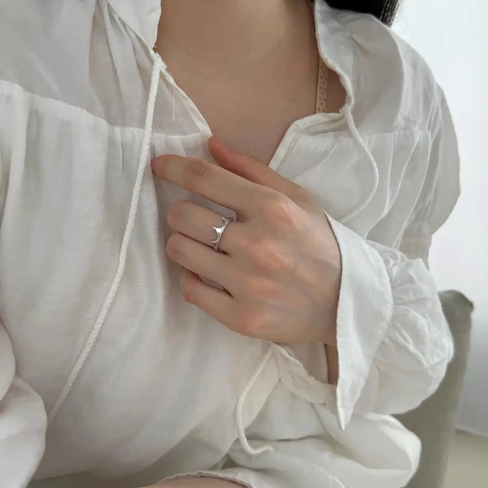 925 Silver Crown Bridal Wedding Ring DY121484 product image 5