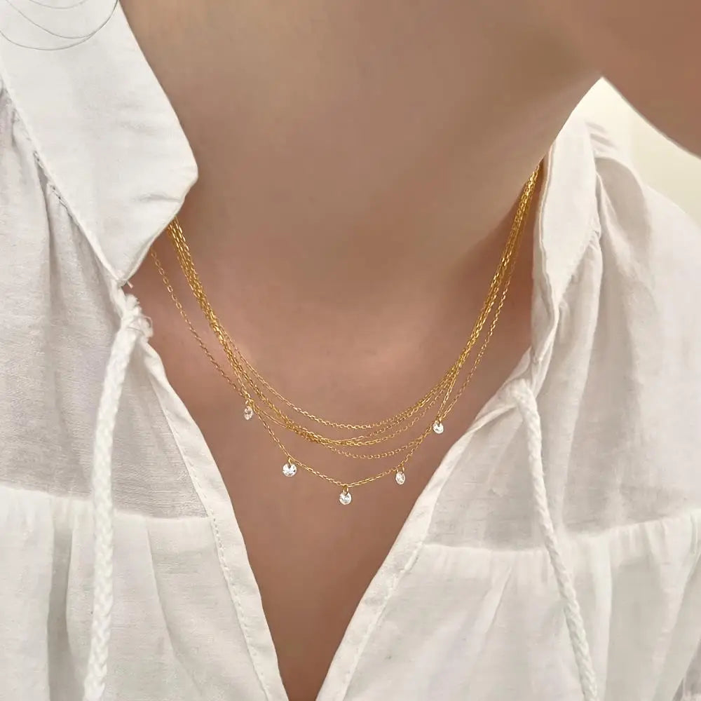 925 Silver CZ Statement Pendant Necklace DY191361 product image 3