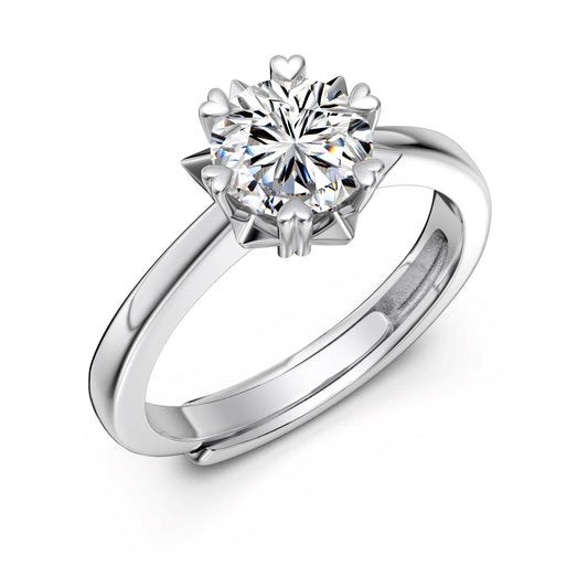 925 Sterling Silver 5A CZ Bridal Wedding Ring product image 6